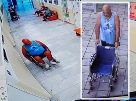 Мъж се престори на инвалид и открадна инвалидна количка от Поликлиниката / ВИДЕО