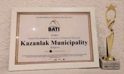 Община Казанлък с отличние за лидер във Фестивалния туризъм на BATI 2022