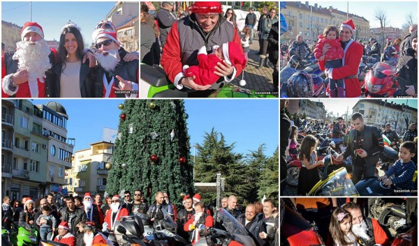 За поредна година мотористи с костюми на Дядо Коледа ще раздават подаръци в центъра на Казанлък / Новини от Казанлък