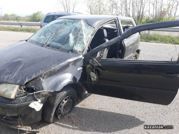 Жена с две деца катастрофира на главния път край Черганово / Новини от Казанлък