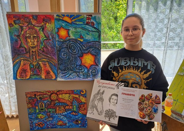Михаела Байчева от школа „Живопис” спечели първо място в национален конкурс за рисунка / Новини от Казанлък