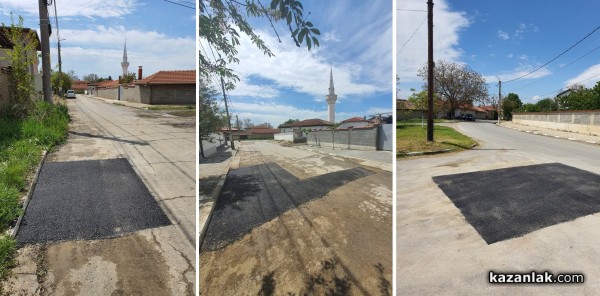 Започнаха възстановителните ремонтни дейности по пътната настилка в Крън / Новини от Казанлък