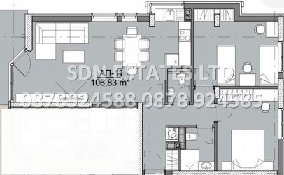 Предлага апартамент с две спални в новострояща се модерна сграда в гр. Казанлък